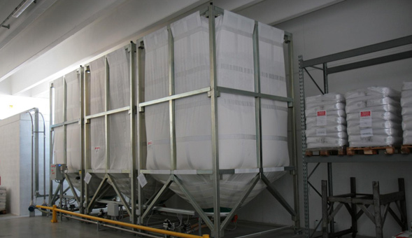 Instalación de silos para harina